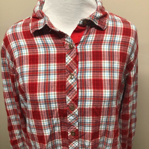 VTG Eddie Bauer Plaid Flannel Button Down NWT Lg - Picture 4 of 8